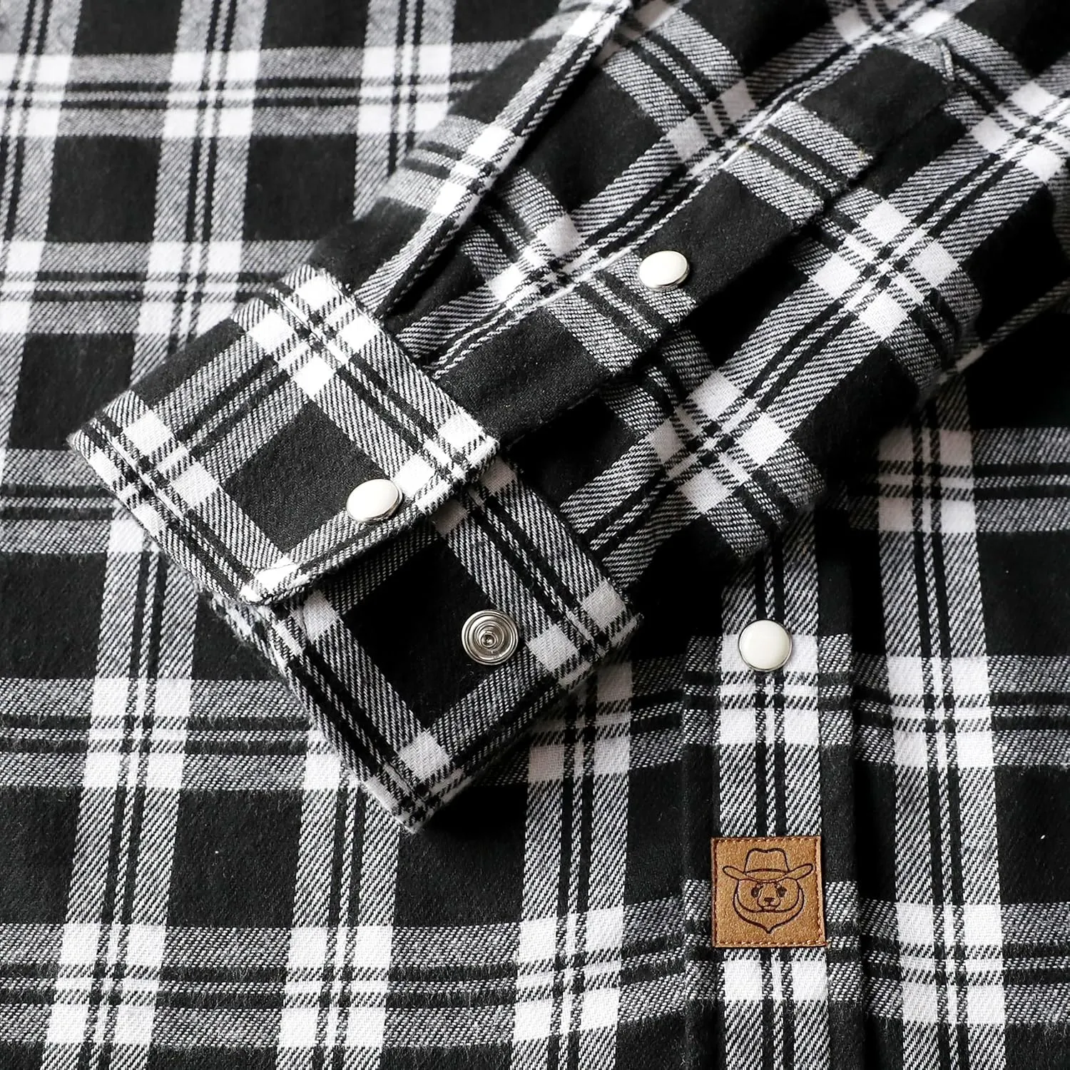 Dubinik Flannel Shirt for Men Western Cowboy Pearl Snap Shirts for Men Long Sleeve Vintage Buttons Down Plaid Shirt