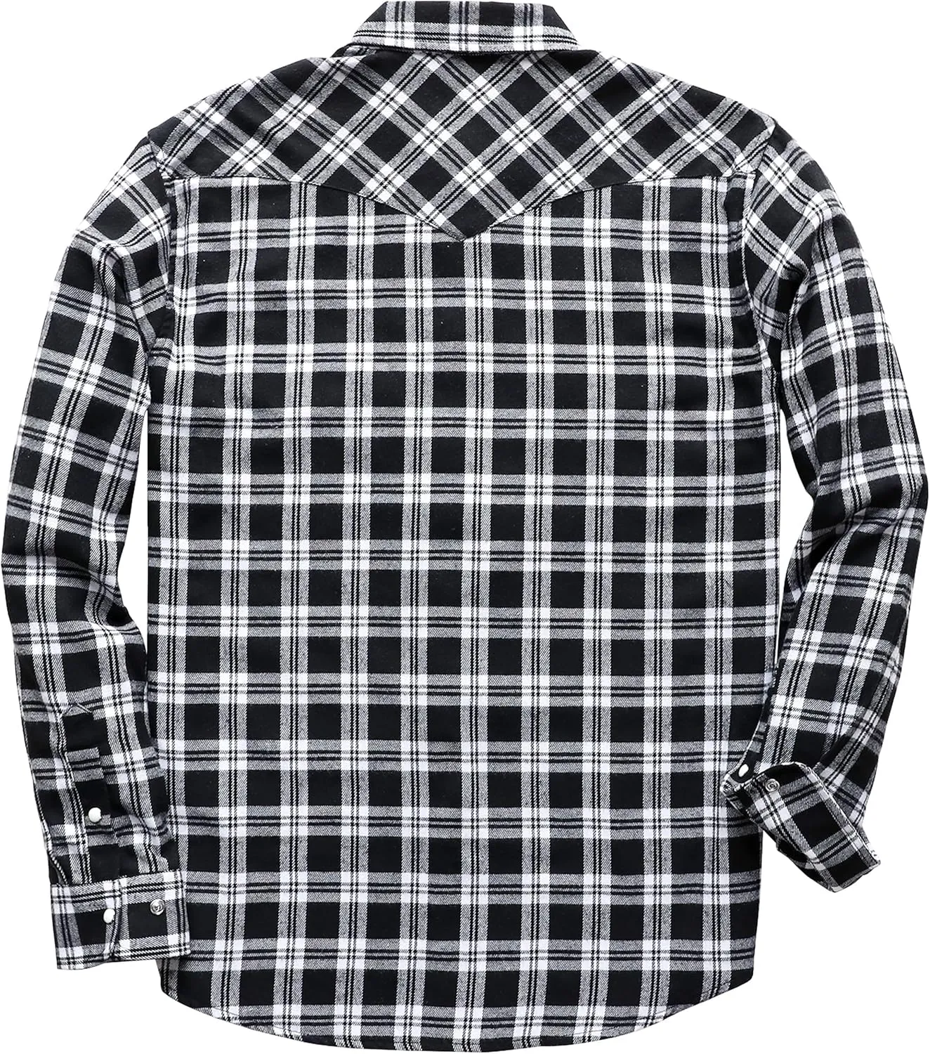 Dubinik Flannel Shirt for Men Western Cowboy Pearl Snap Shirts for Men Long Sleeve Vintage Buttons Down Plaid Shirt