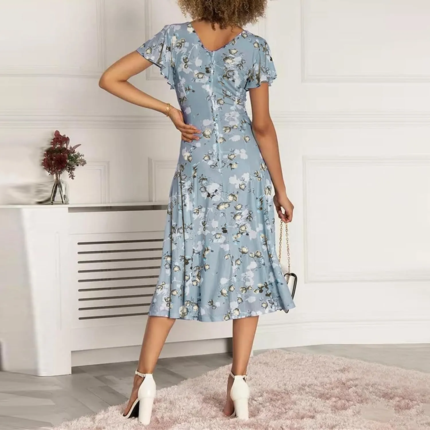 Easter Dress for Women Summer Dresses for Women 2025 Swing Chiffon Dress Fitted Spring Summer