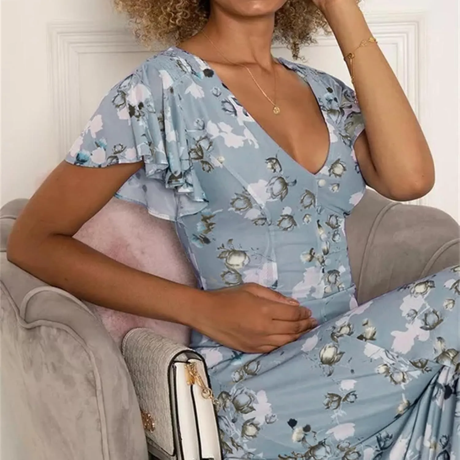 Easter Dress for Women Summer Dresses for Women 2025 Swing Chiffon Dress Fitted Spring Summer
