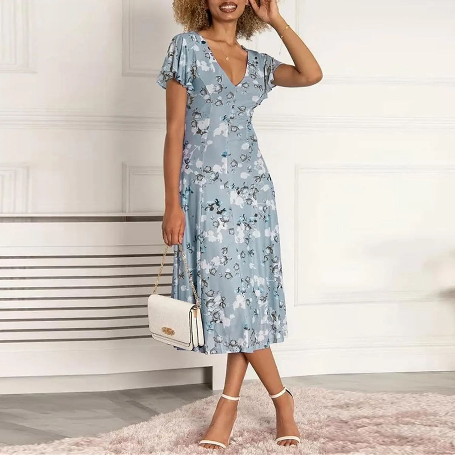 Easter Dress for Women Summer Dresses for Women 2025 Swing Chiffon Dress Fitted Spring Summer