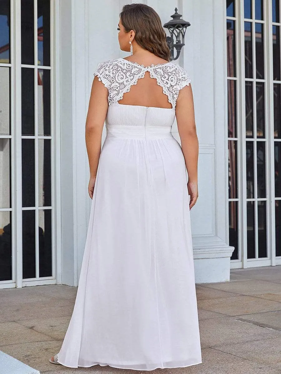 Elegant Flattering Maxi Plus Size Evening Dress