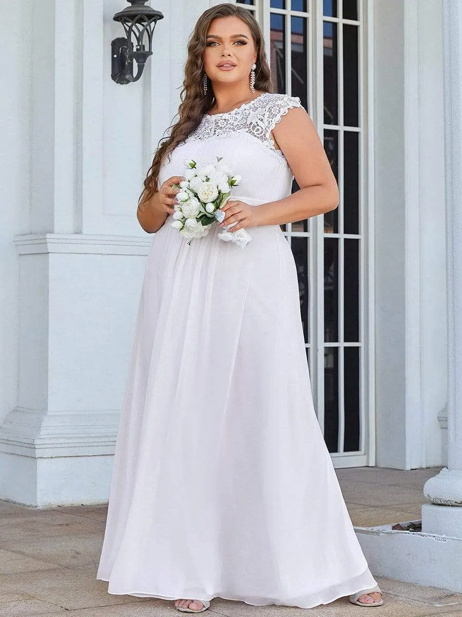 Elegant Flattering Maxi Plus Size Evening Dress