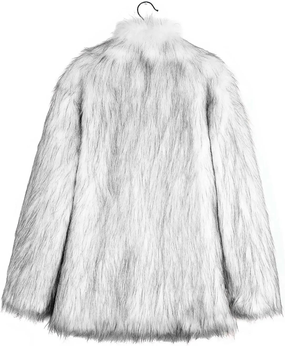 Faux Fur Winter Long Coats Women Warm Lapel Faux Fur Fuzzy Coat Jacket Overcoat Fashion Open Front Cardigan Outerwear