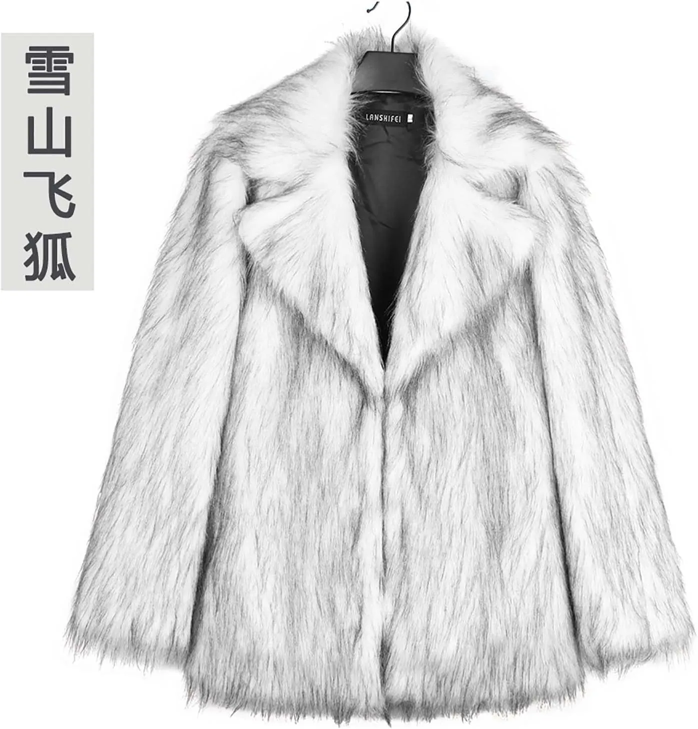 Faux Fur Winter Long Coats Women Warm Lapel Faux Fur Fuzzy Coat Jacket Overcoat Fashion Open Front Cardigan Outerwear