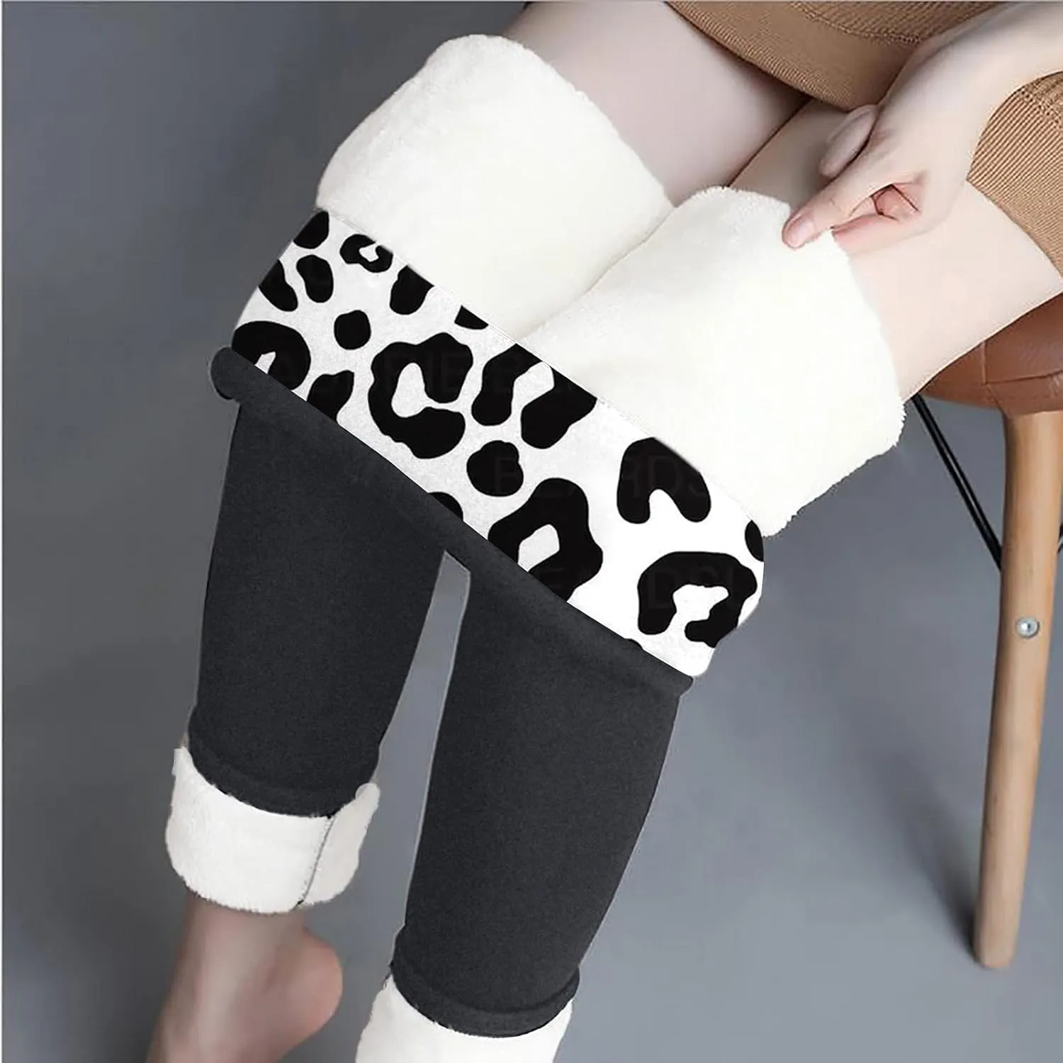 Fleece Lined Leggings Women Warm Thermal Legging Winter Pants Cold Weather Thick Velvet Tights Comfy Sherpa Snow Pants