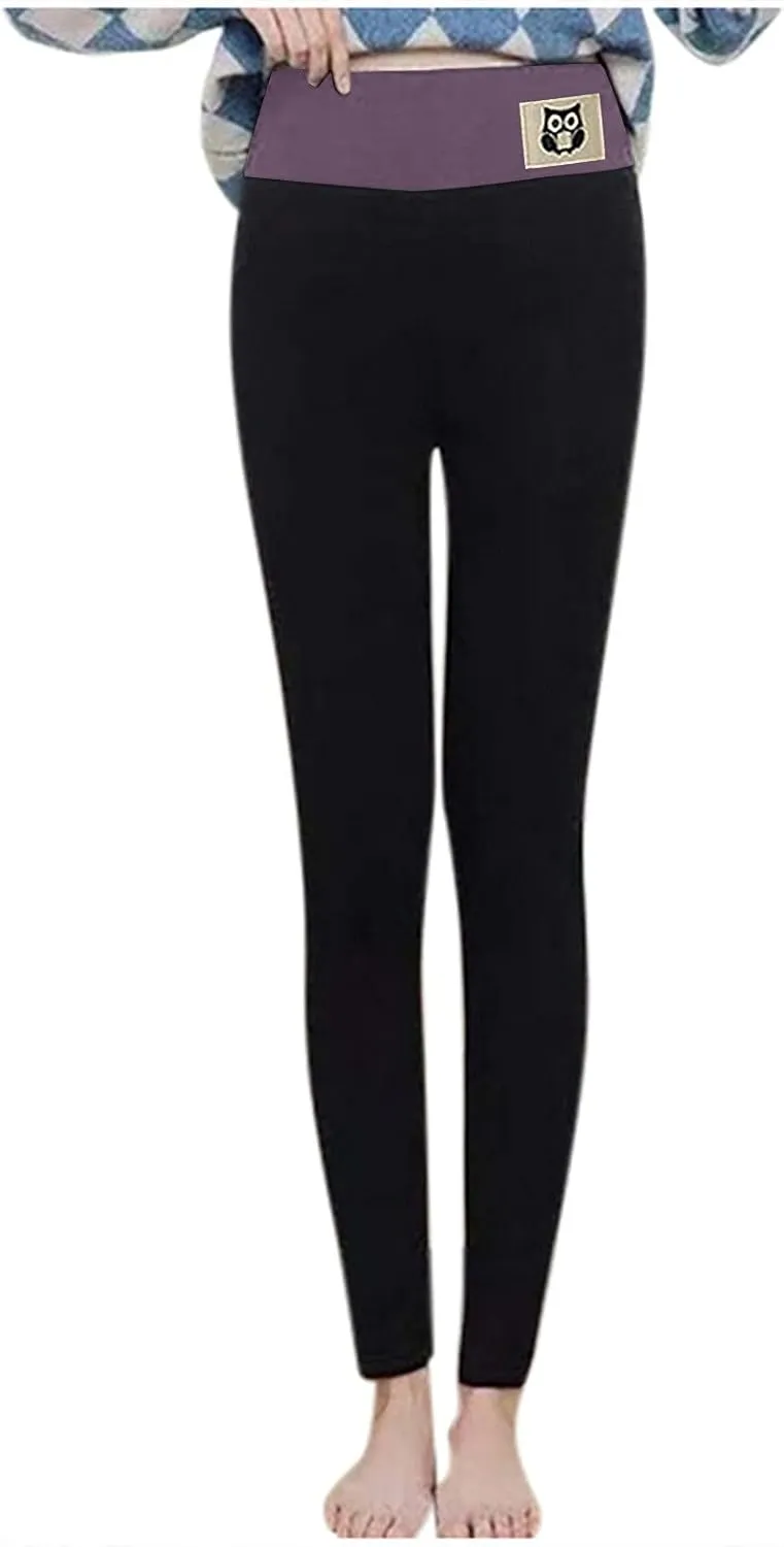 Fleece Lined Leggings Women Warm Thermal Legging Winter Pants Cold Weather Thick Velvet Tights Comfy Sherpa Snow Pants