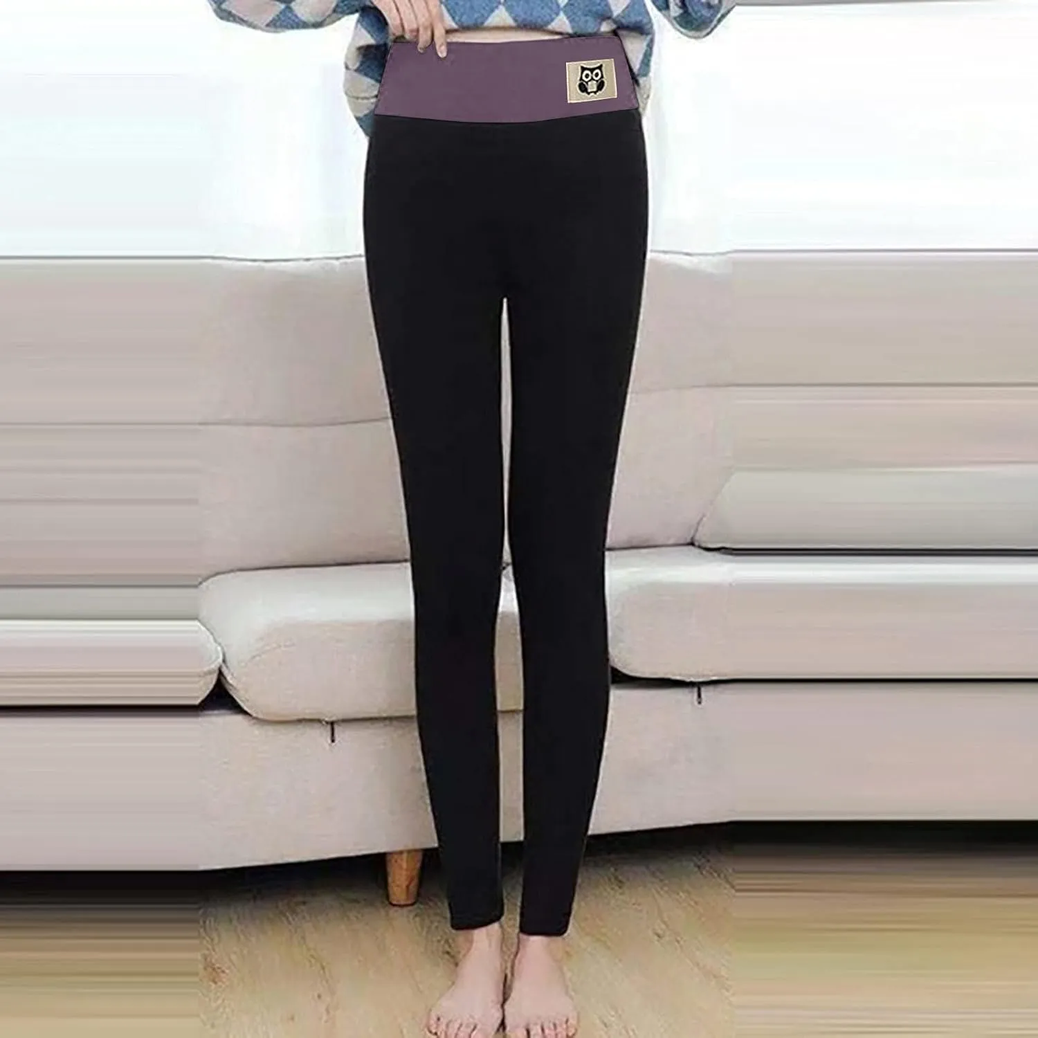 Fleece Lined Leggings Women Warm Thermal Legging Winter Pants Cold Weather Thick Velvet Tights Comfy Sherpa Snow Pants