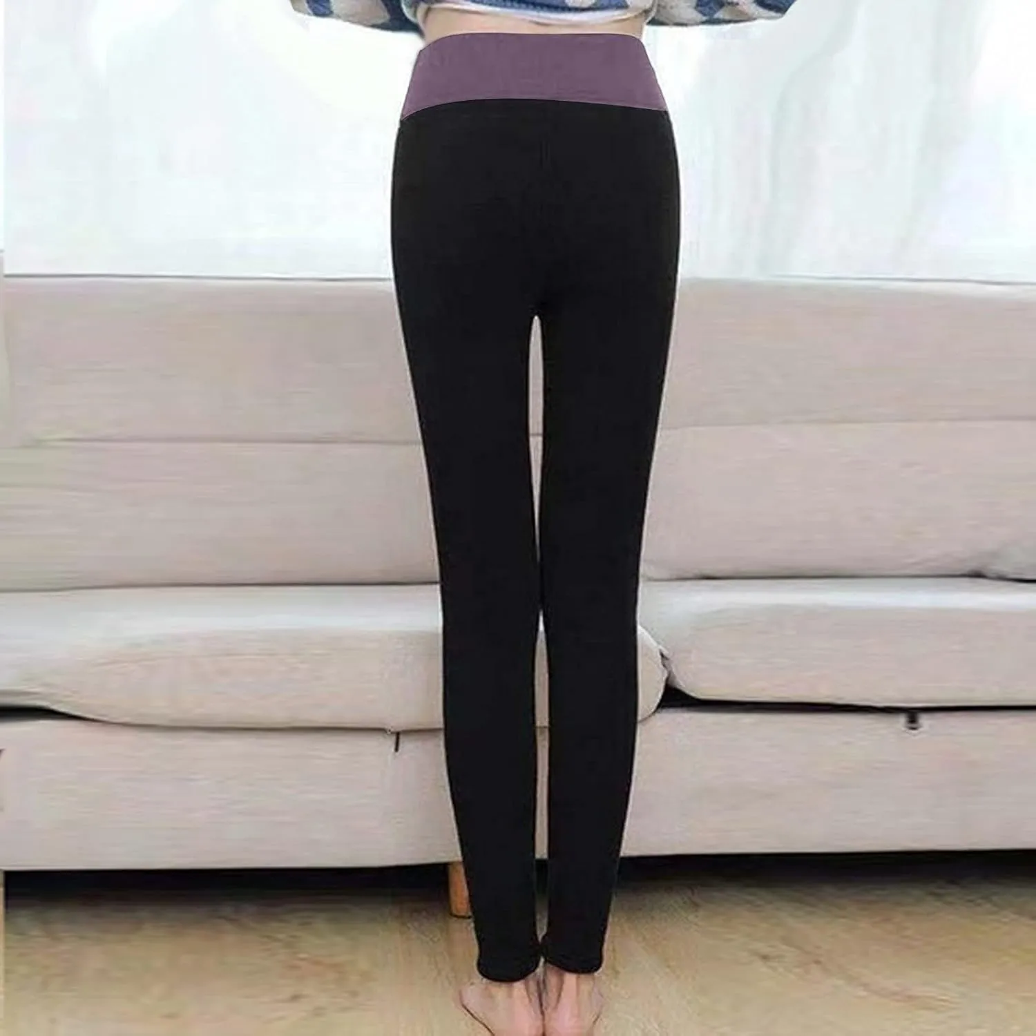 Fleece Lined Leggings Women Warm Thermal Legging Winter Pants Cold Weather Thick Velvet Tights Comfy Sherpa Snow Pants