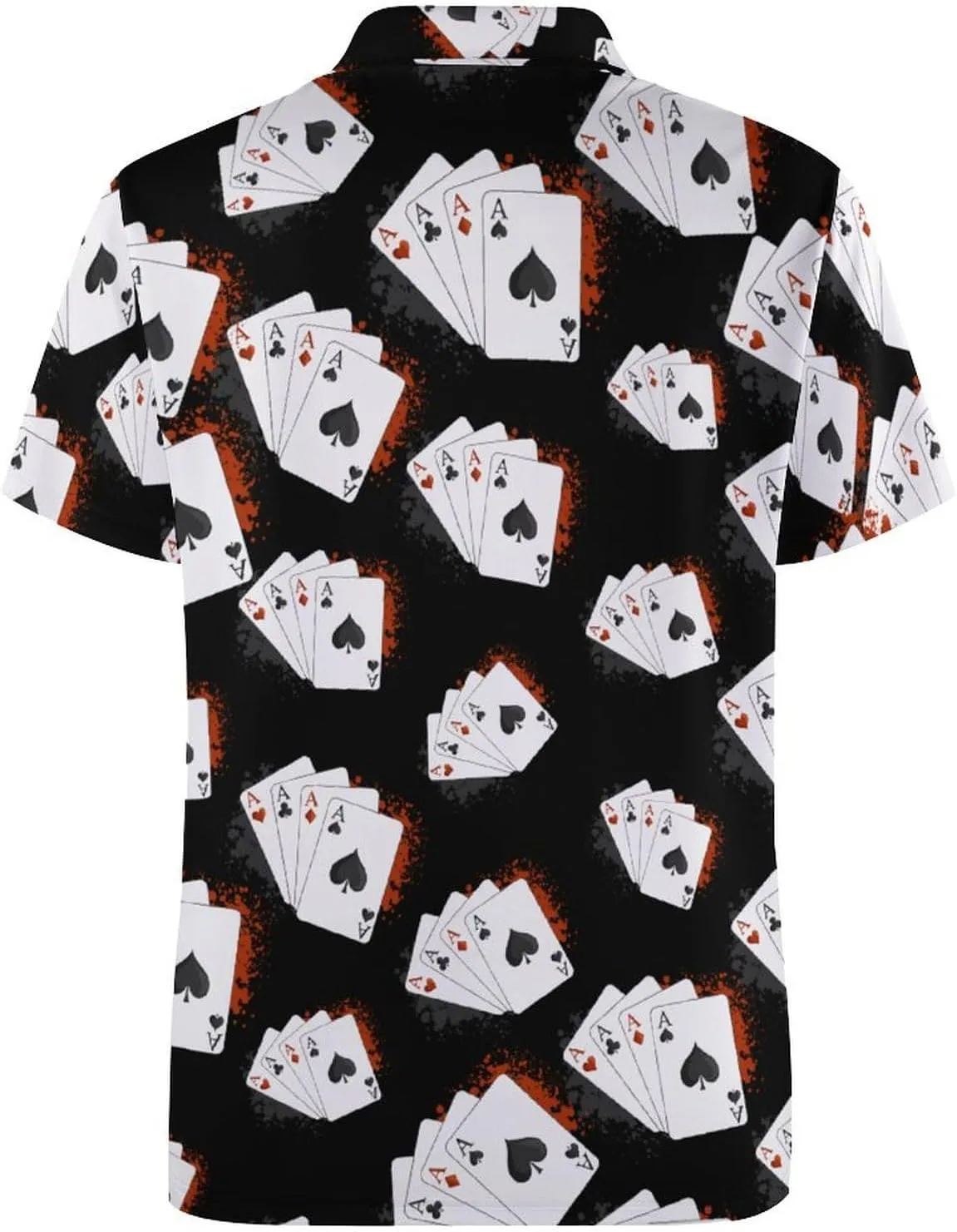 Four Aces Poker Playing Cards Women's Sport Shirt Short Sleeve Golf T-Shirt Tennis Quick Dry Casual Tops Print Work Shirt