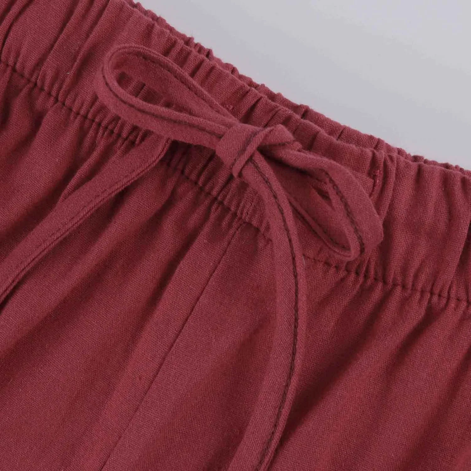 FRMUIC Women Cotton Linen Summer Palazzo Pants Flowy Wide Leg Beach Trousers Casual Lounge Pant Vacation Outfits with Pockets
