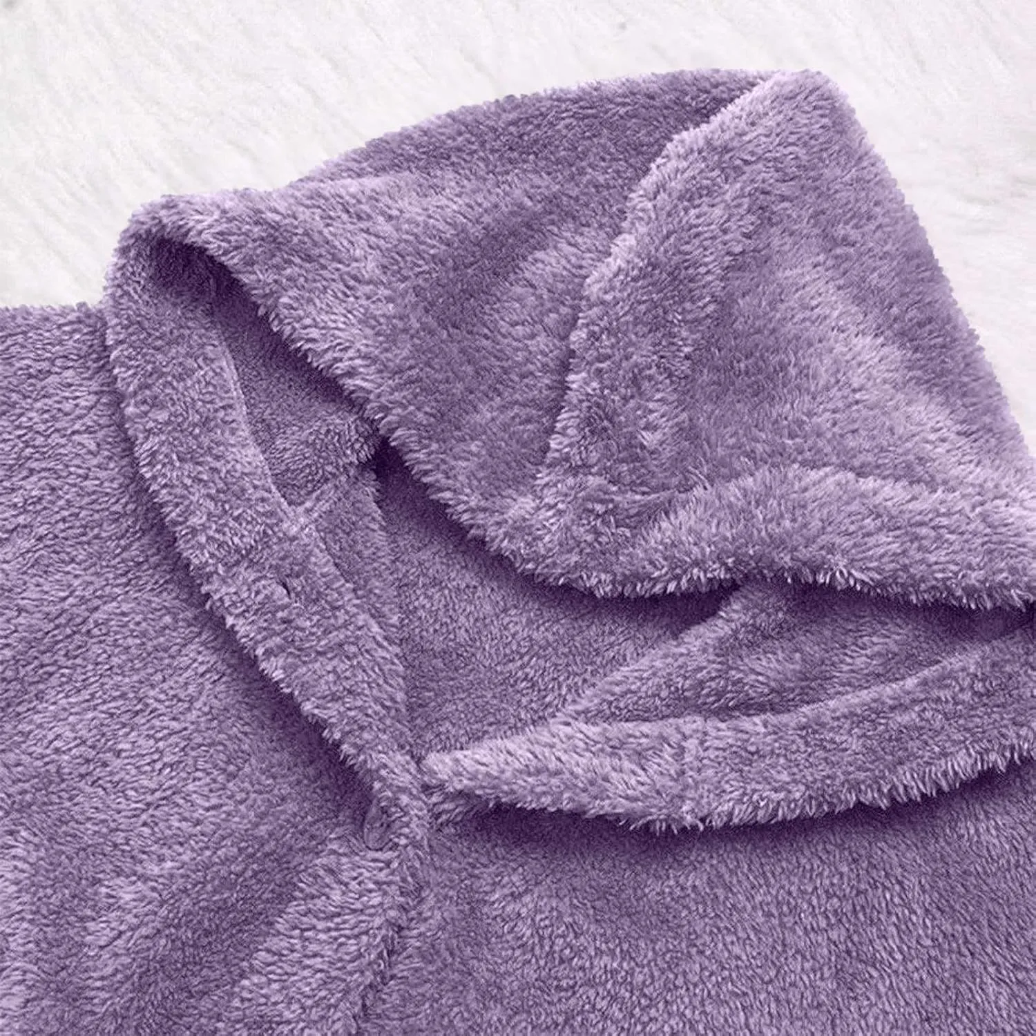 Fuzzy Fleece Hooded Button Down Jacket For Women Oversized Warm Winter Sherpa Cardigan Coat Loungewear