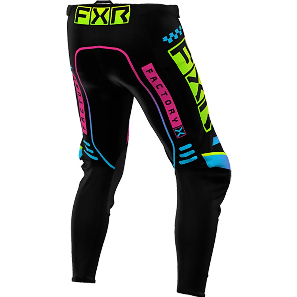 FXR  Youth Podium MX Pant Durable Lightweight Breathable Stretch Mesh Black Candy