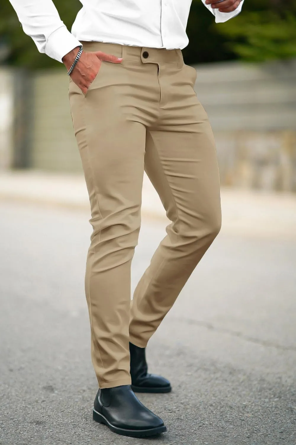 GINGTTO Mens Dress Pants Slim Fit Stretch Formal Pants for Men