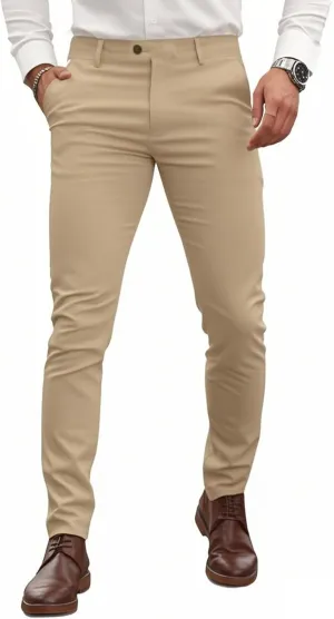 GINGTTO Mens Dress Pants Slim Fit Stretch Formal Pants for Men