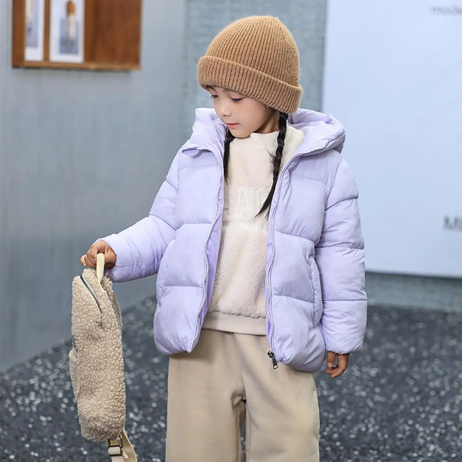 Girls Boys Down Cotton Padded Jackets Autumn Winter Kids Cotton Thicken Warm Coat Unisex Hooded 5t Jacket Girls Winter
