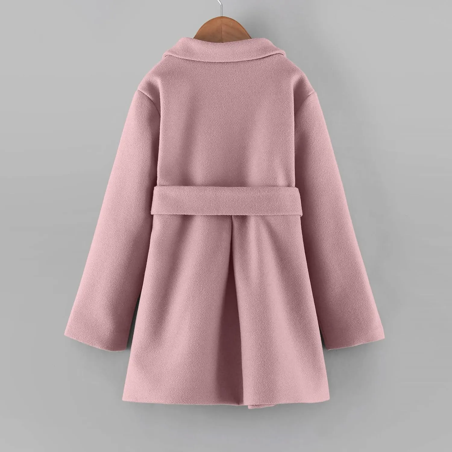 Girls Dress Coat Toddler Kids Winter Warm Jacket Long Sleeve Button Trench Coat Pocket Peacoat Outerwear