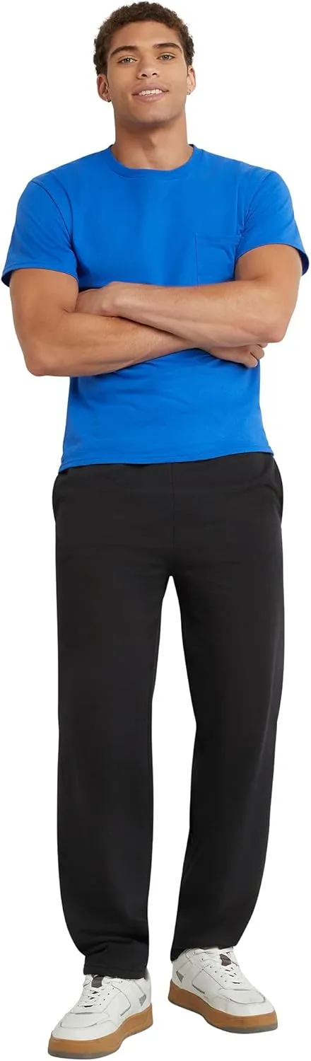 Hanes, EcoSmart Fleece Sweats for Men, Open Bottom Sweatpants, 30.5"