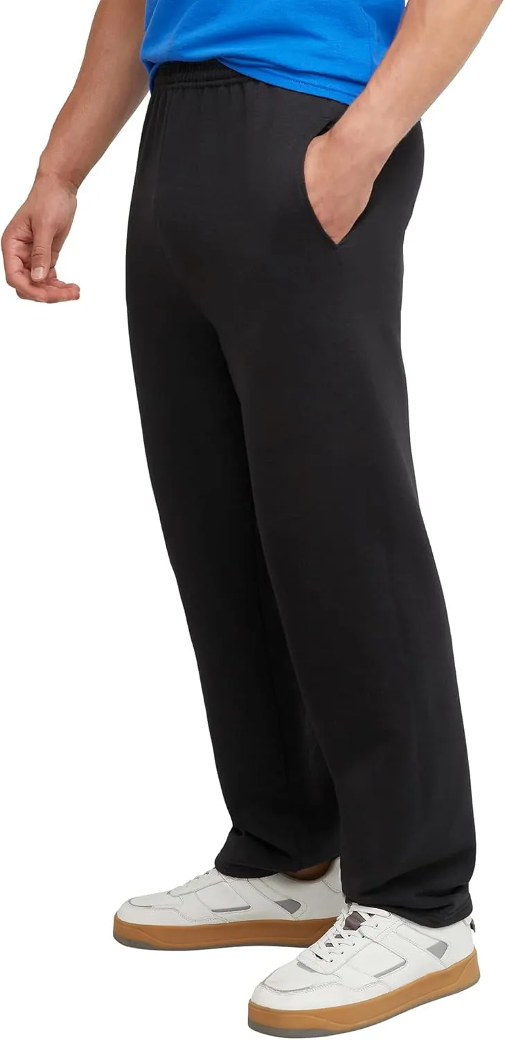 Hanes, EcoSmart Fleece Sweats for Men, Open Bottom Sweatpants, 30.5"