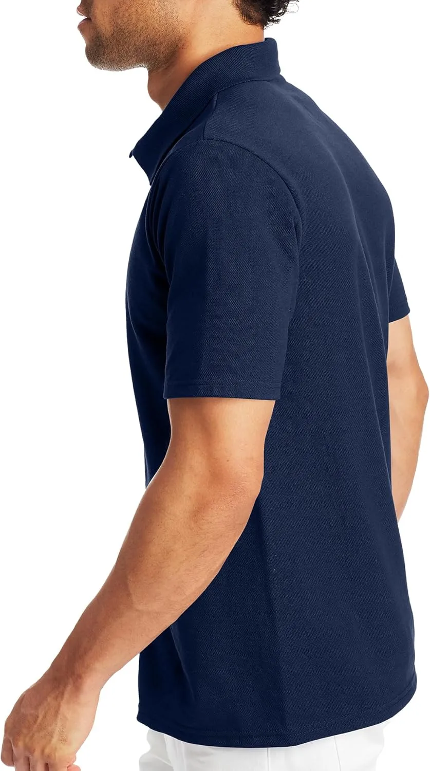 Hanes Mens X-Temp Short Sleeve Polo Shirt, Midweight Men's Shirt