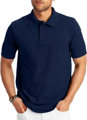 Hanes Mens X-Temp Short Sleeve Polo Shirt, Midweight Men's Shirt