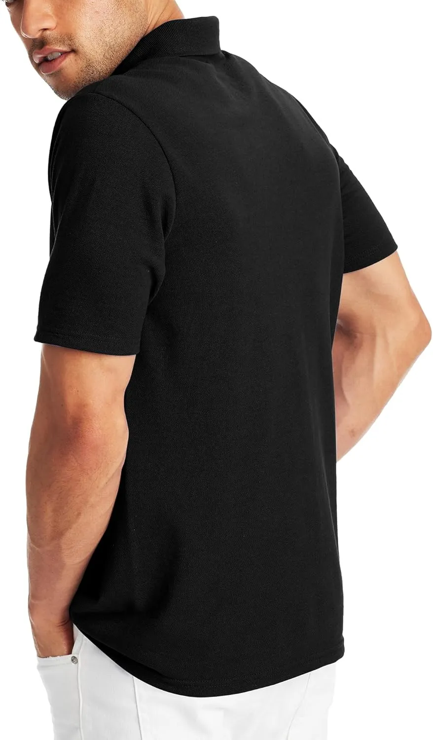 Hanes Mens X-Temp Short Sleeve Polo Shirt, Midweight Men's Shirt