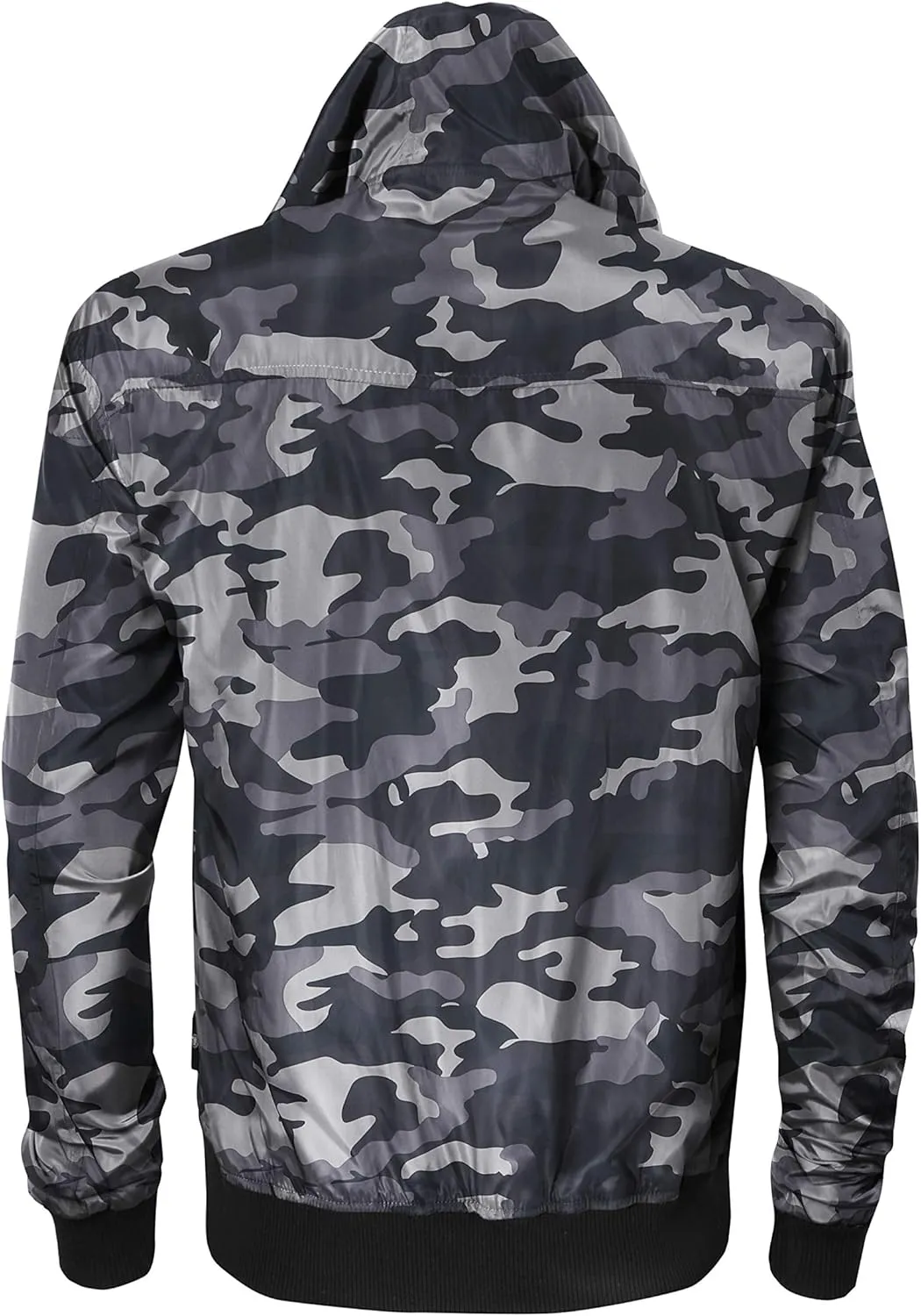Hat and Beyond Mens Windbreaker Lightweight Two Tone Hooded Slim Fit Jacket