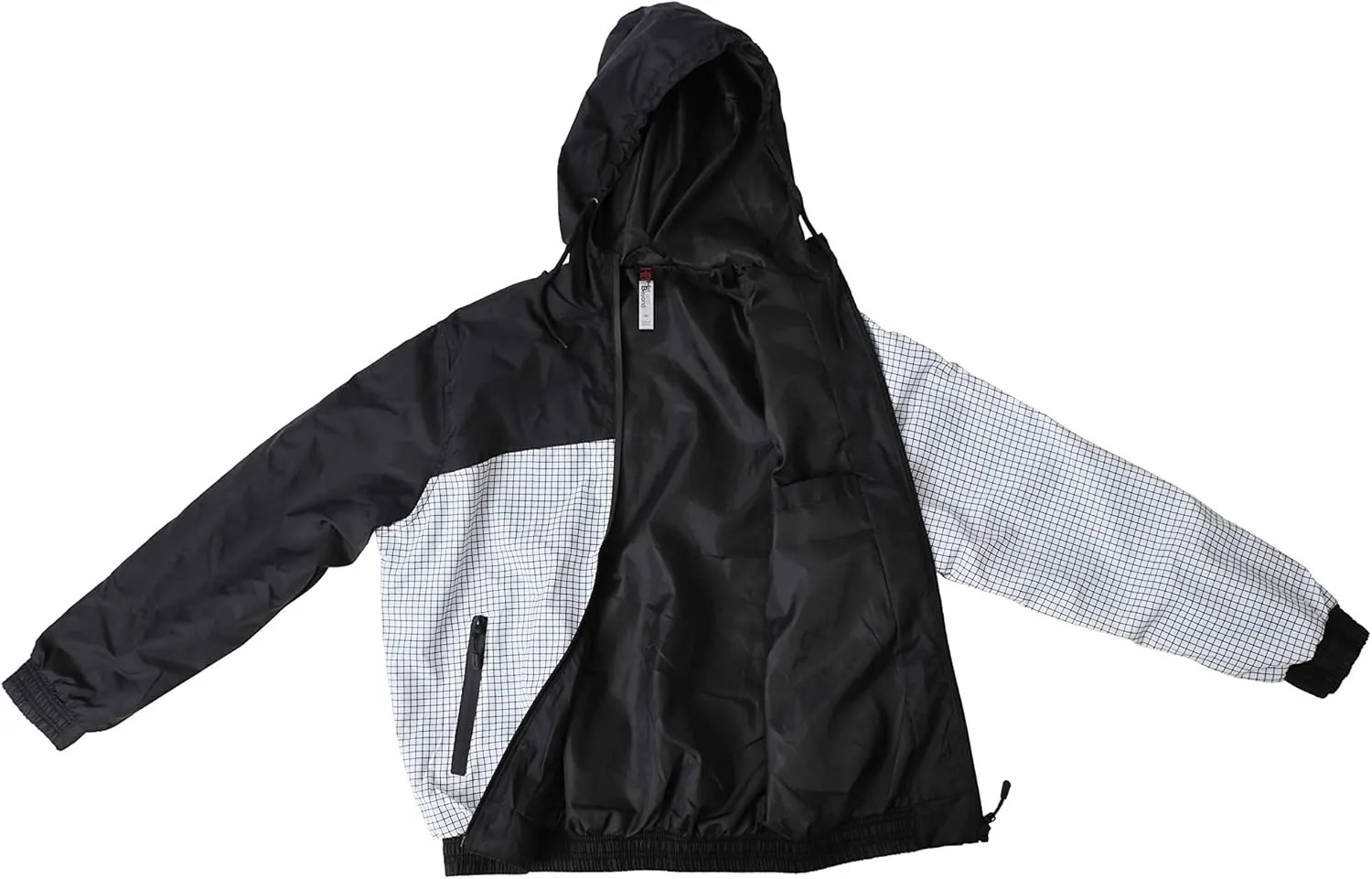 Hat and Beyond Mens Windbreaker Lightweight Two Tone Hooded Slim Fit Jacket