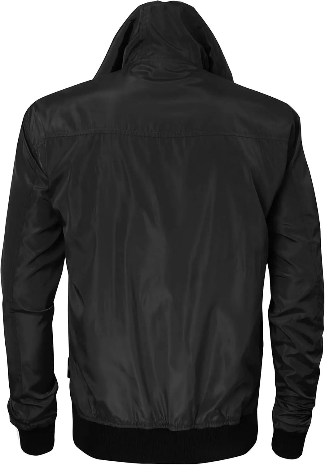Hat and Beyond Mens Windbreaker Lightweight Two Tone Hooded Slim Fit Jacket