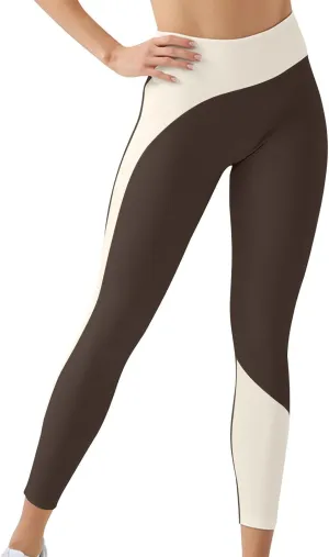 High Waisted Leggings forWomen Soft Tummy Control Gym Pants Workout Yoga Pants Sports Casual Color Block Trousers