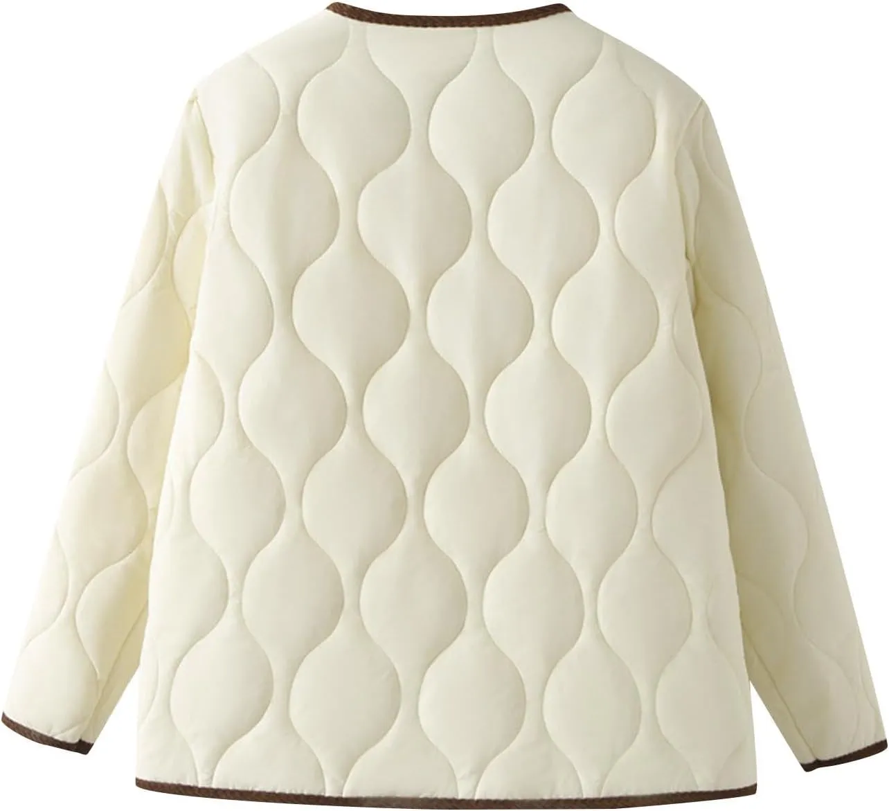 hlysgo Womens Lightweight Jackets Long Sleeve Casual Padded Cotton Coat Fall Fashion Quilted Jackets Spring Outerwear
