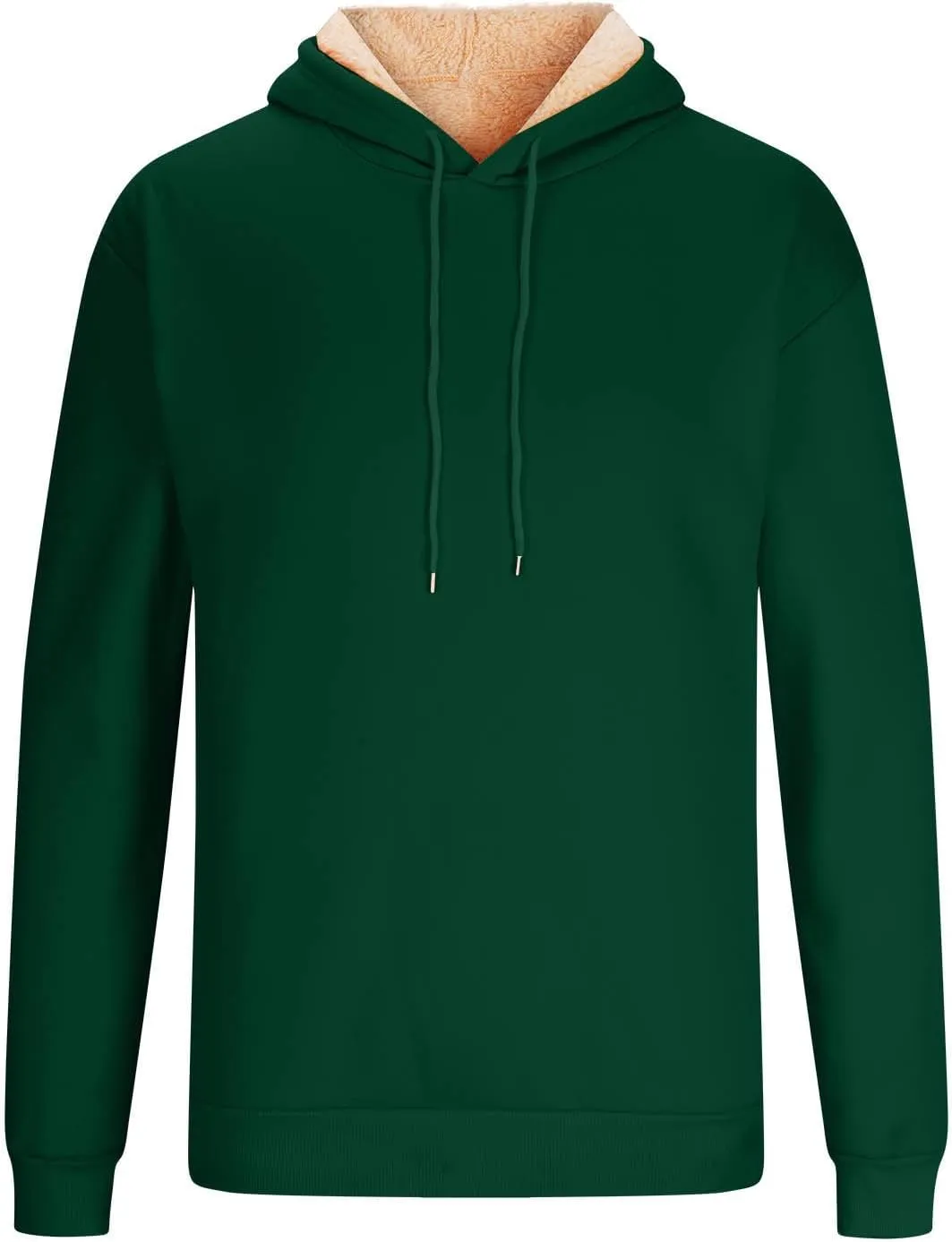 Hoodies for Men Heavyweight Fleece Lined Hoodie Thick Winter Pullover Warm Hooded Sweatshirt Thermal Windproof Jacket
