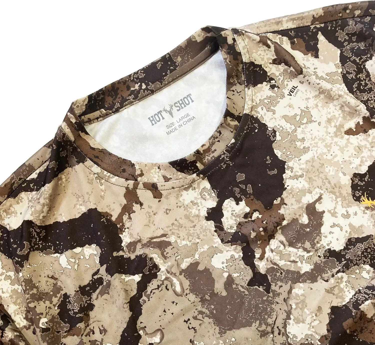 HOT SHOT Mens Camo Hunting Long Sleeve Shirt  Quick Dry Performance Shirt
