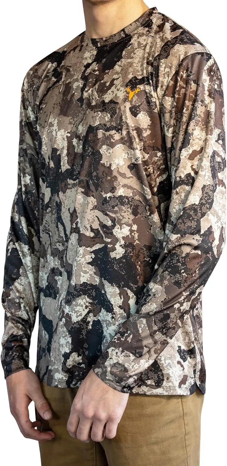 HOT SHOT Mens Camo Hunting Long Sleeve Shirt  Quick Dry Performance Shirt