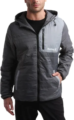 Hurley Men's Jacket - Balsam Lightweight Packable Puffer Coat - Weather Resistant Outerwear Windbreaker Coat for Men (M-XL)