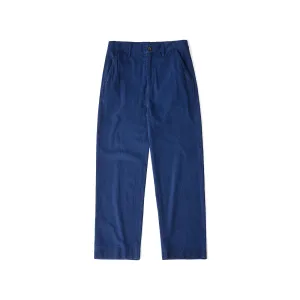 Indigo Herringbone Straight-leg Work Trousers