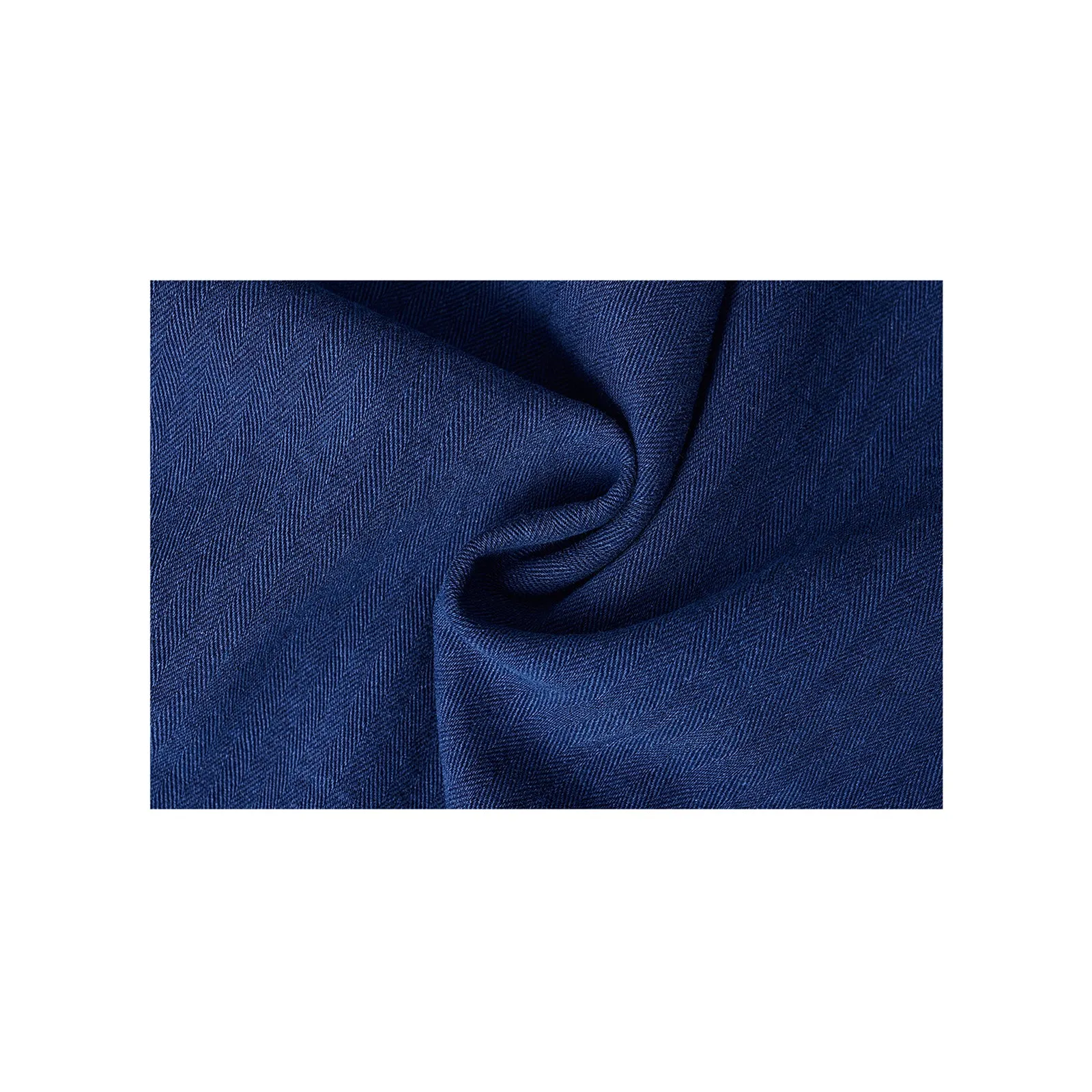 Indigo Herringbone Straight-leg Work Trousers