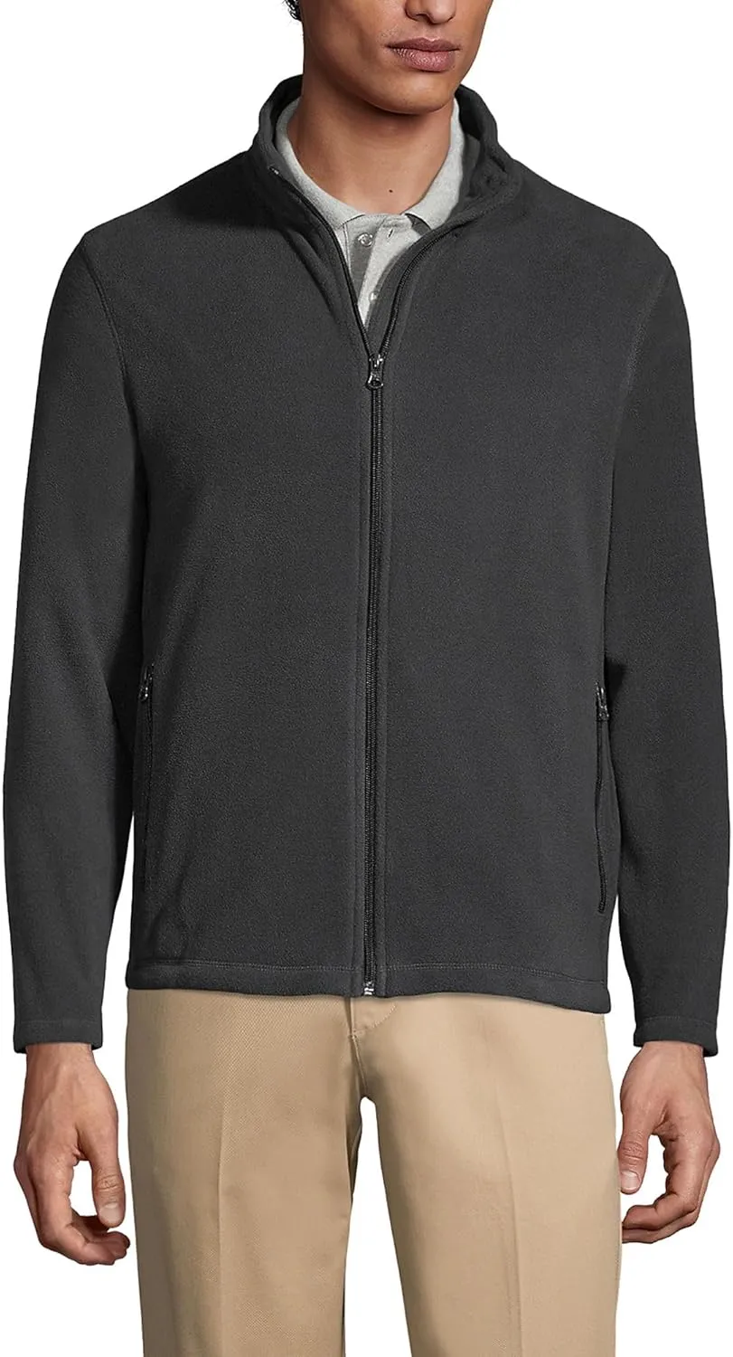 Lands' End Men's Full-Zip Mid-Weight Fleece Jacket