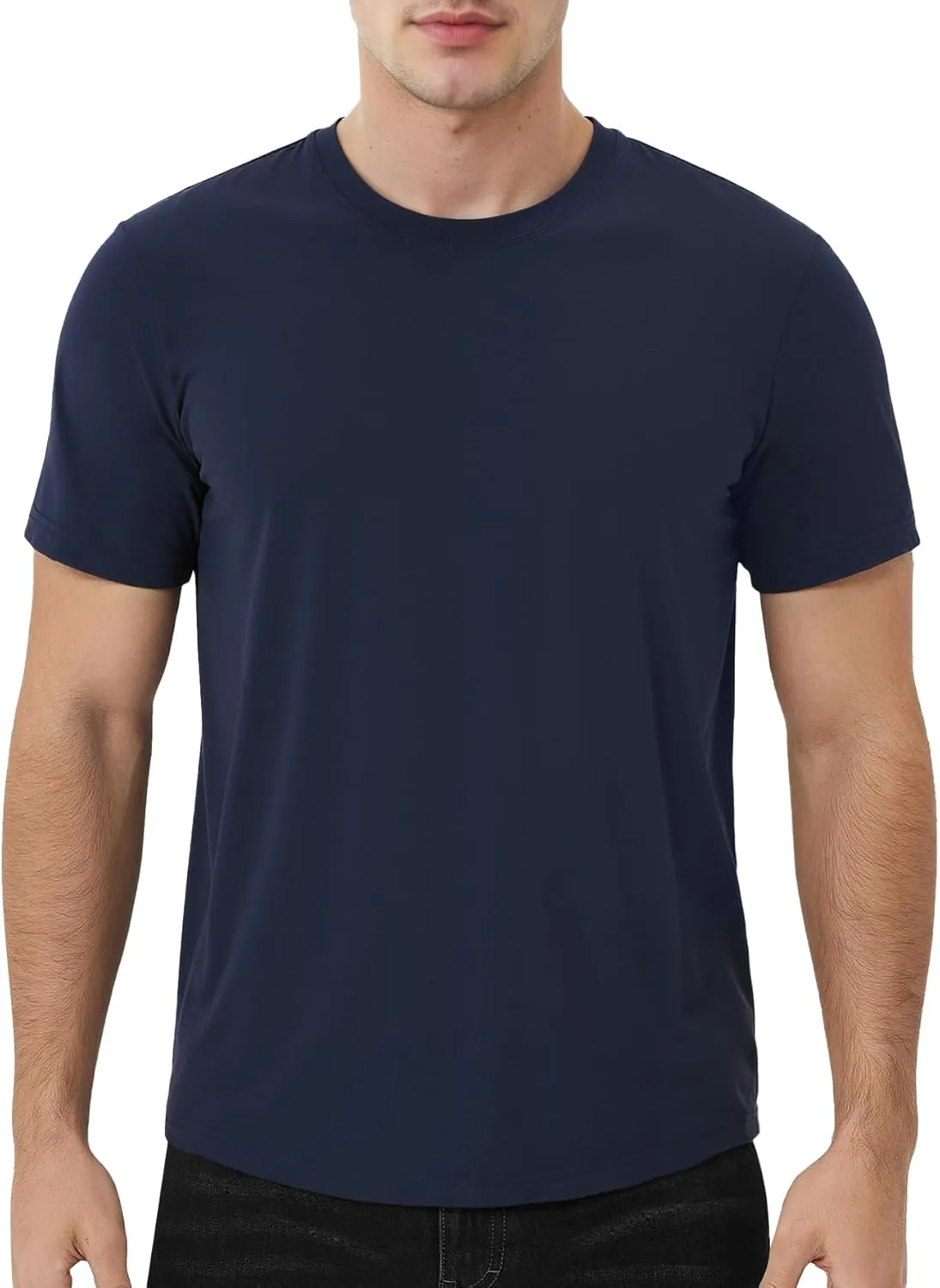 Latuza Men's Bamboo Viscose Cooling T-Shirt Crew Neck Tee Shirt 2 Pack