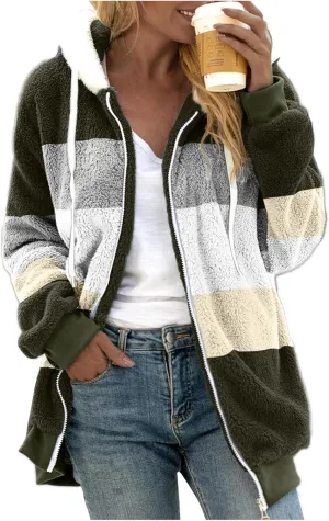 LCMTWX Fuzzy Shaggy Teddy Coats Jacket Cute Hooded Pullover Sweatershirt Solid Artificial Wool Coats Outwear Winter Coat