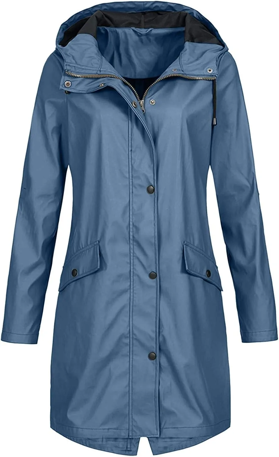 LCMTWX Raincoat Hoodie for Women Casual Women Thicker Winter Slim Women's Coat Rain Jackets for Women Waterproof Rain