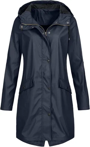 LCMTWX Women Oversized Fleece Lined Raincoat Casual Winter Slim Women's Coat Outdoor Warm Rain Jacket Rain Jacket Womens