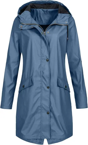 LCMTWX Women Oversized Fleece Lined Raincoat Casual Winter Slim Women's Coat Outdoor Warm Rain Jacket Rain Jacket Womens