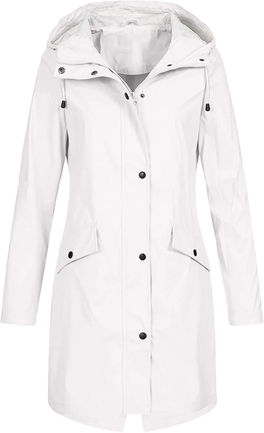 LCMTWX Women Oversized Fleece Lined Raincoat Casual Winter Slim Women's Coat Outdoor Warm Rain Jacket Rain Jacket Womens