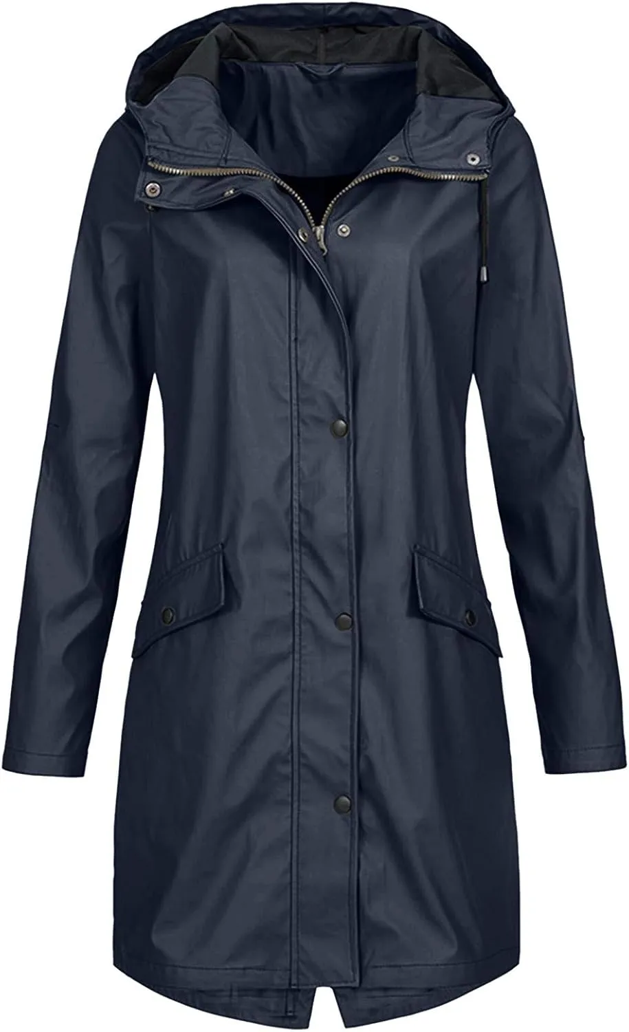 LCMTWX Women Oversized Fleece Lined Raincoat Casual Winter Slim Women's Coat Outdoor Warm Rain Jacket Rain Jacket Womens