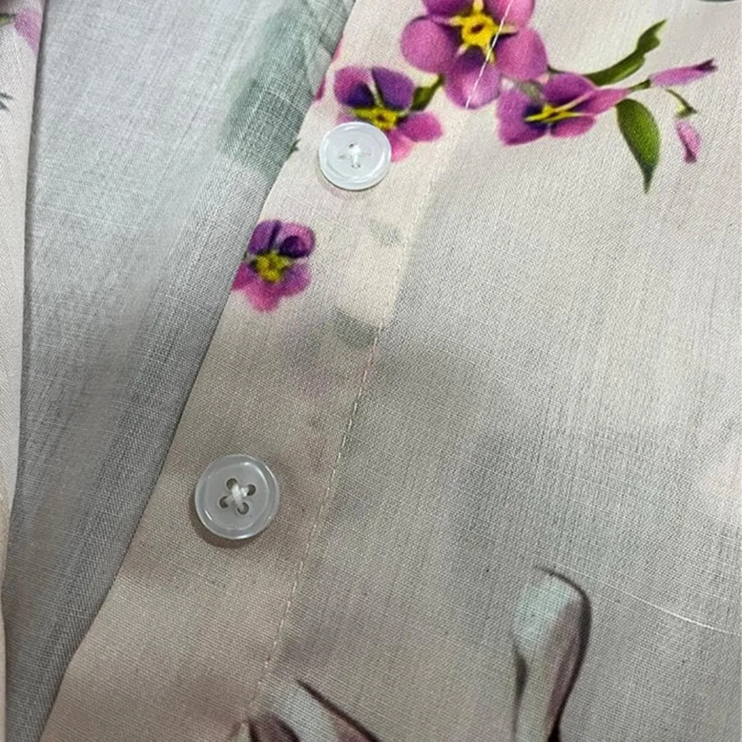 Linen Dresses Women 2025 Plus Size Floral Maxi Dress Short Sleeve Button Down t-Shirt Dress Swing Beach Sundresses