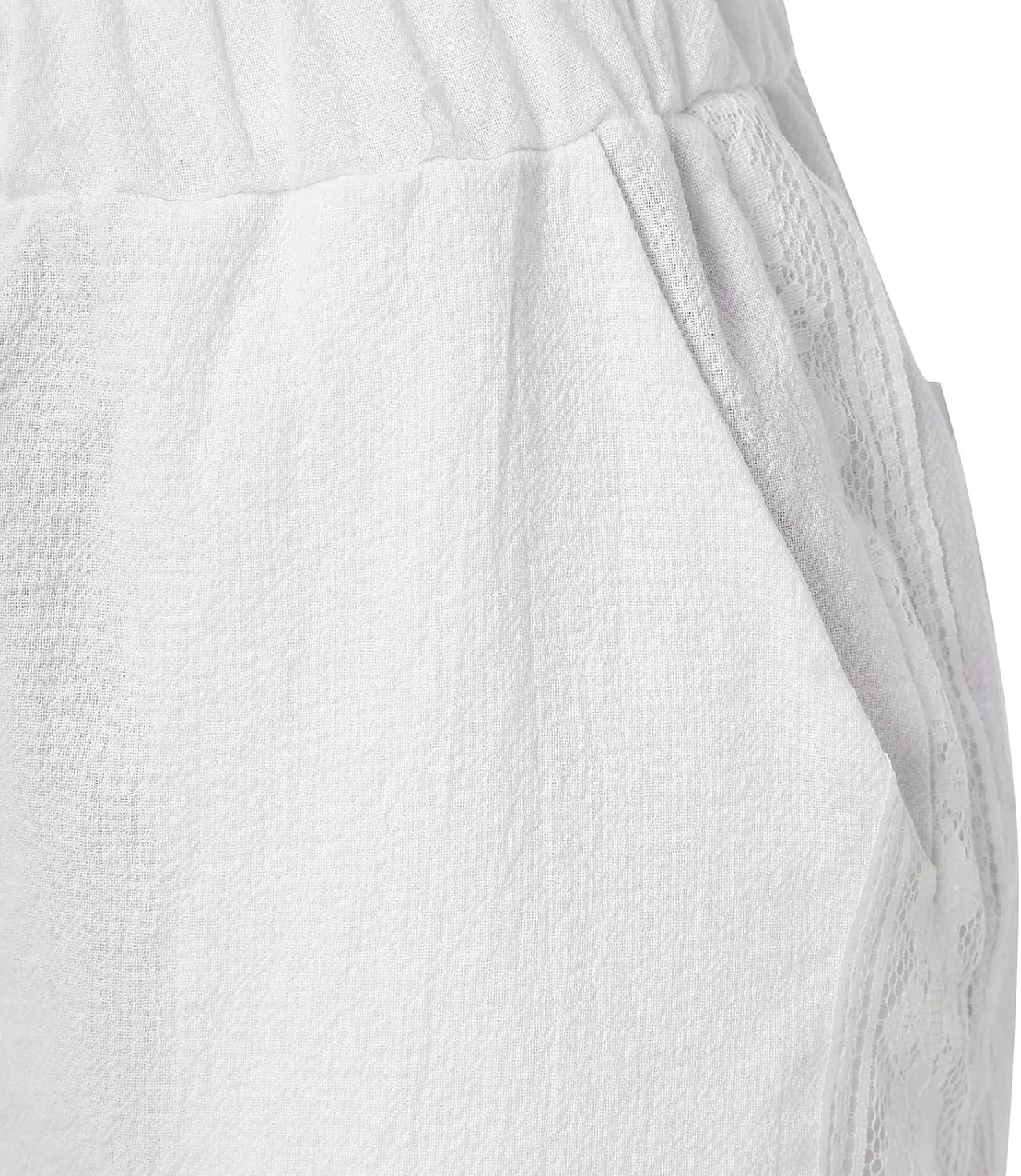 Linen Pants for Women 2025 Summer High Waist Elastic Straight Leg Lounge Pant Casual Loose Beach Lightweight Trousers