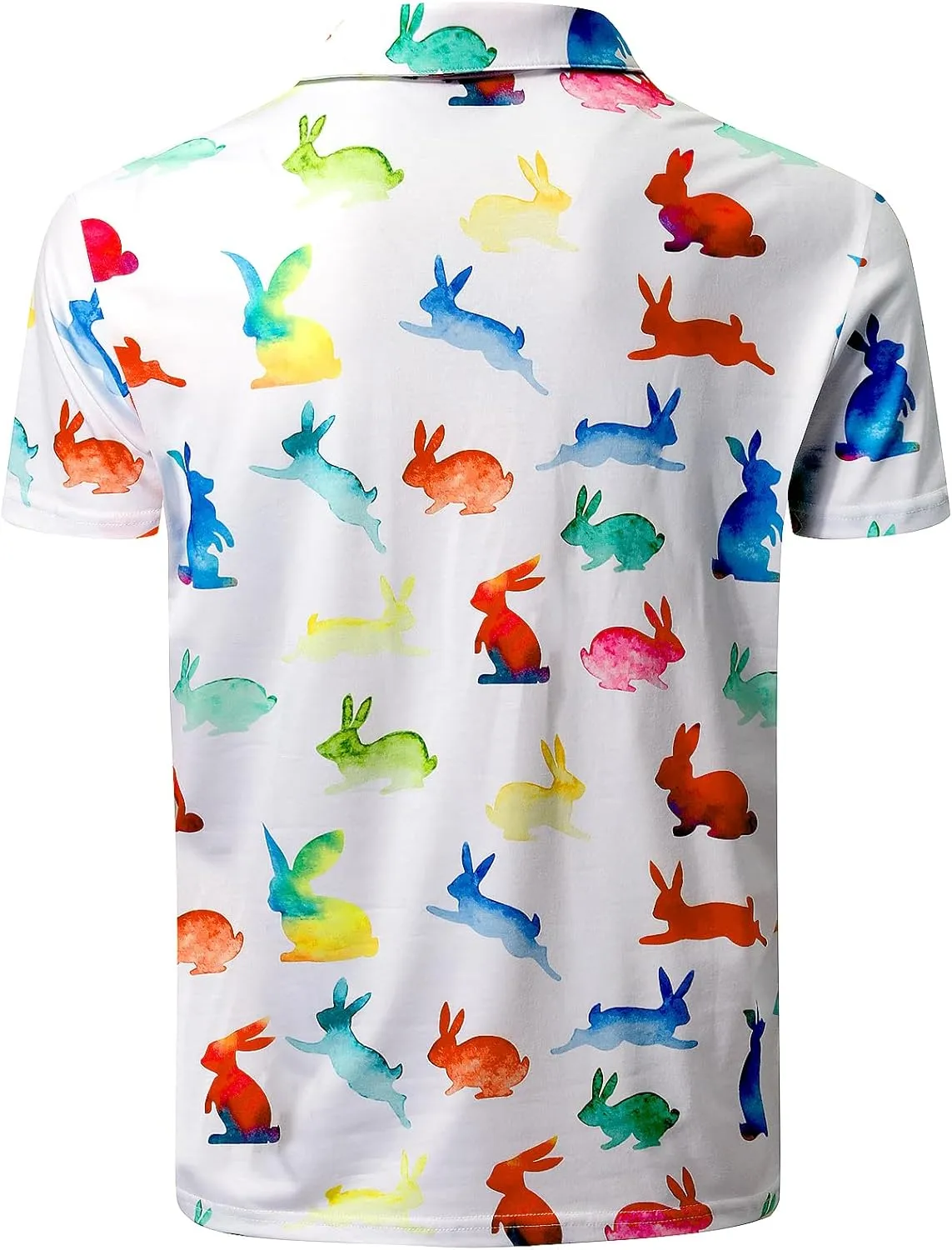 LINOCOUTON Men's Easter Day Short Sleeve Golf Polo Shirt