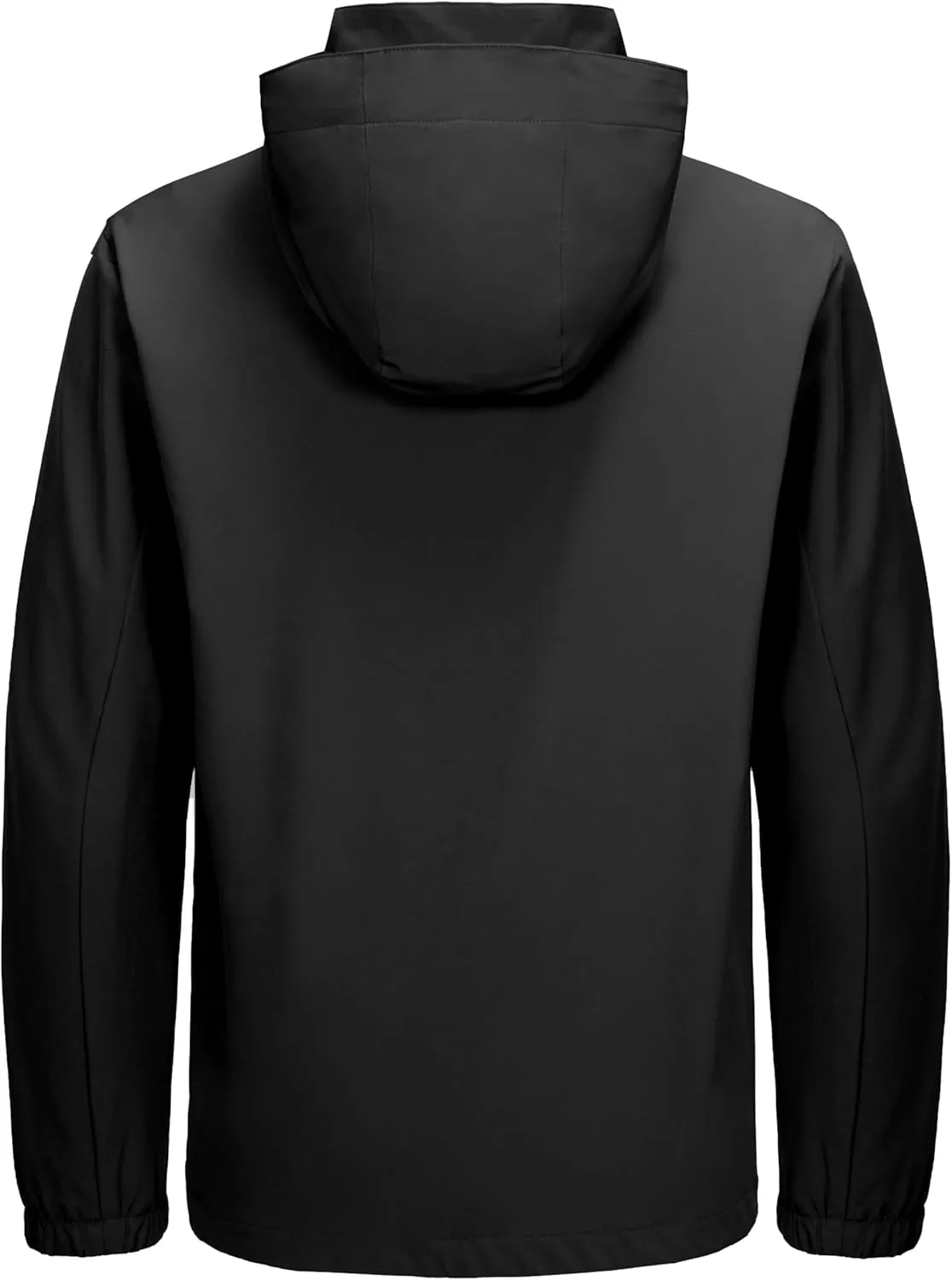 Little Donkey Andy Men's Lightweight Windbreaker Jacket Removable Hooded Windproof Coat for Running Hiking Golf