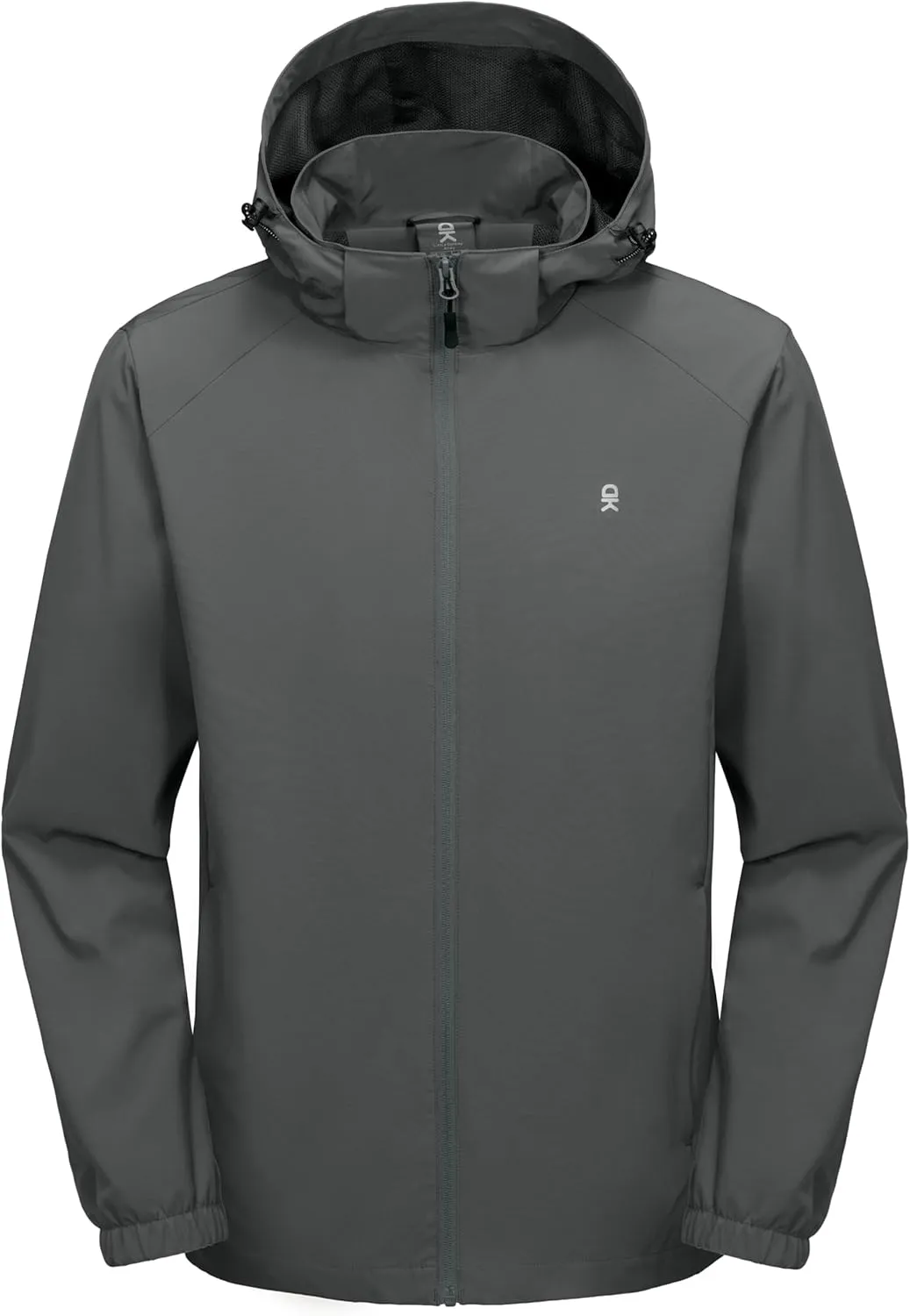 Little Donkey Andy Men's Lightweight Windbreaker Jacket Removable Hooded Windproof Coat for Running Hiking Golf